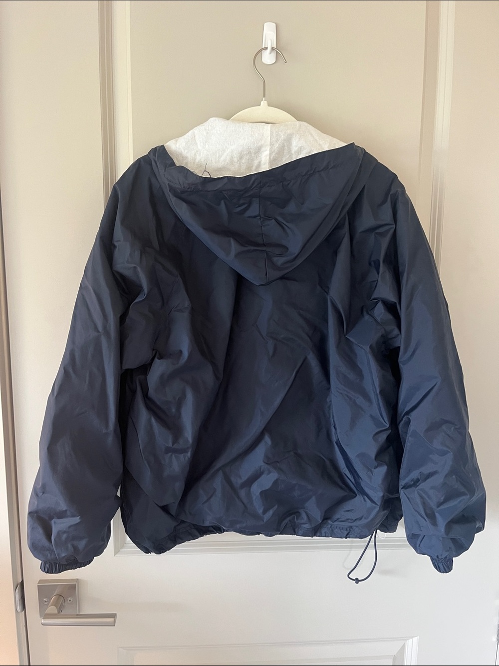 Vintage Charles River Apparel Navy Windbreaker with Pink Delta Gamma Embroidery - Picture 3 of 5